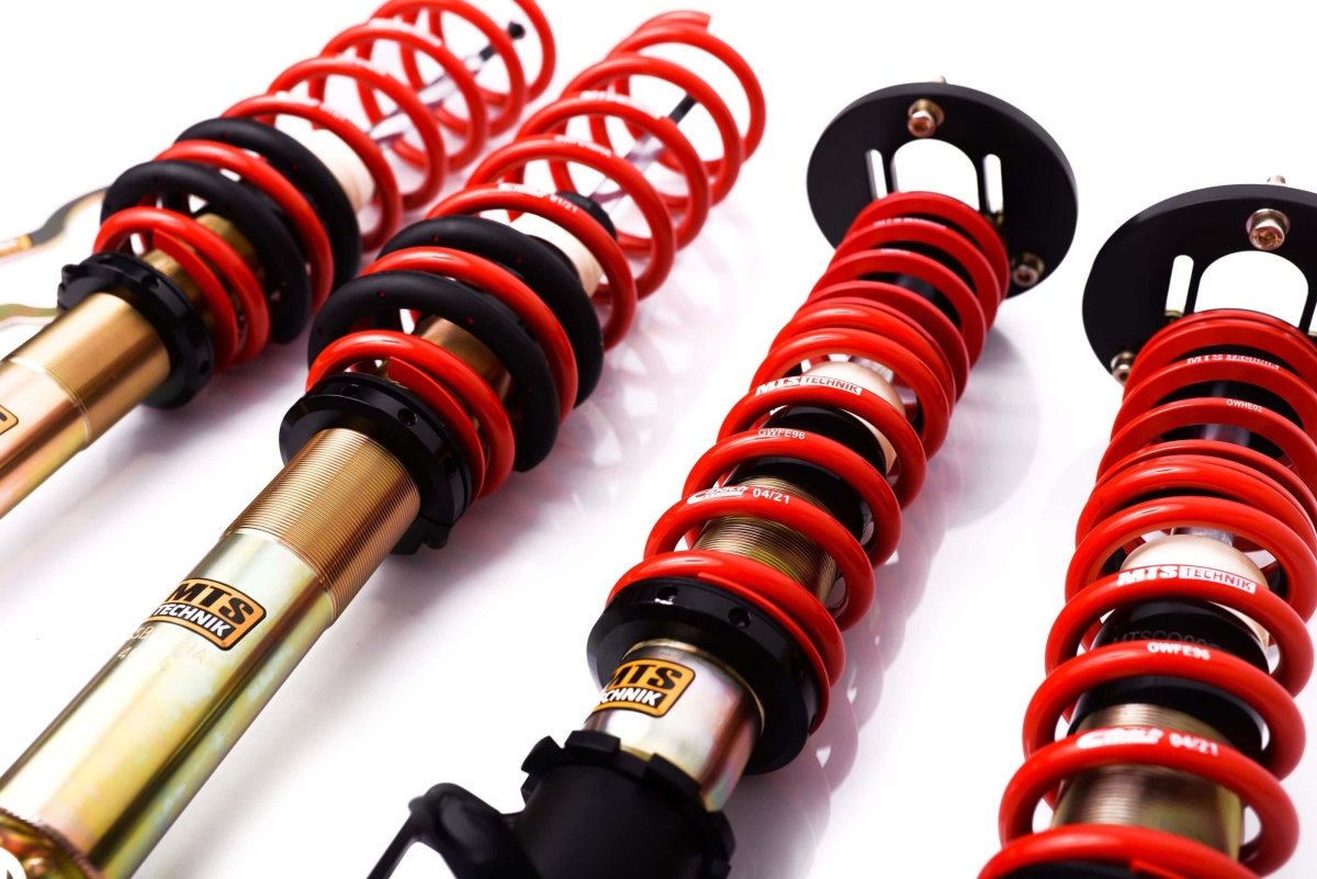 Street Coilover Kit w/ Camber Adjust Top Mounts (Gold) - Weld - In for BMW 5 (E34) - MTS Technik UK - mtsgwbm14-bmw-5-e34