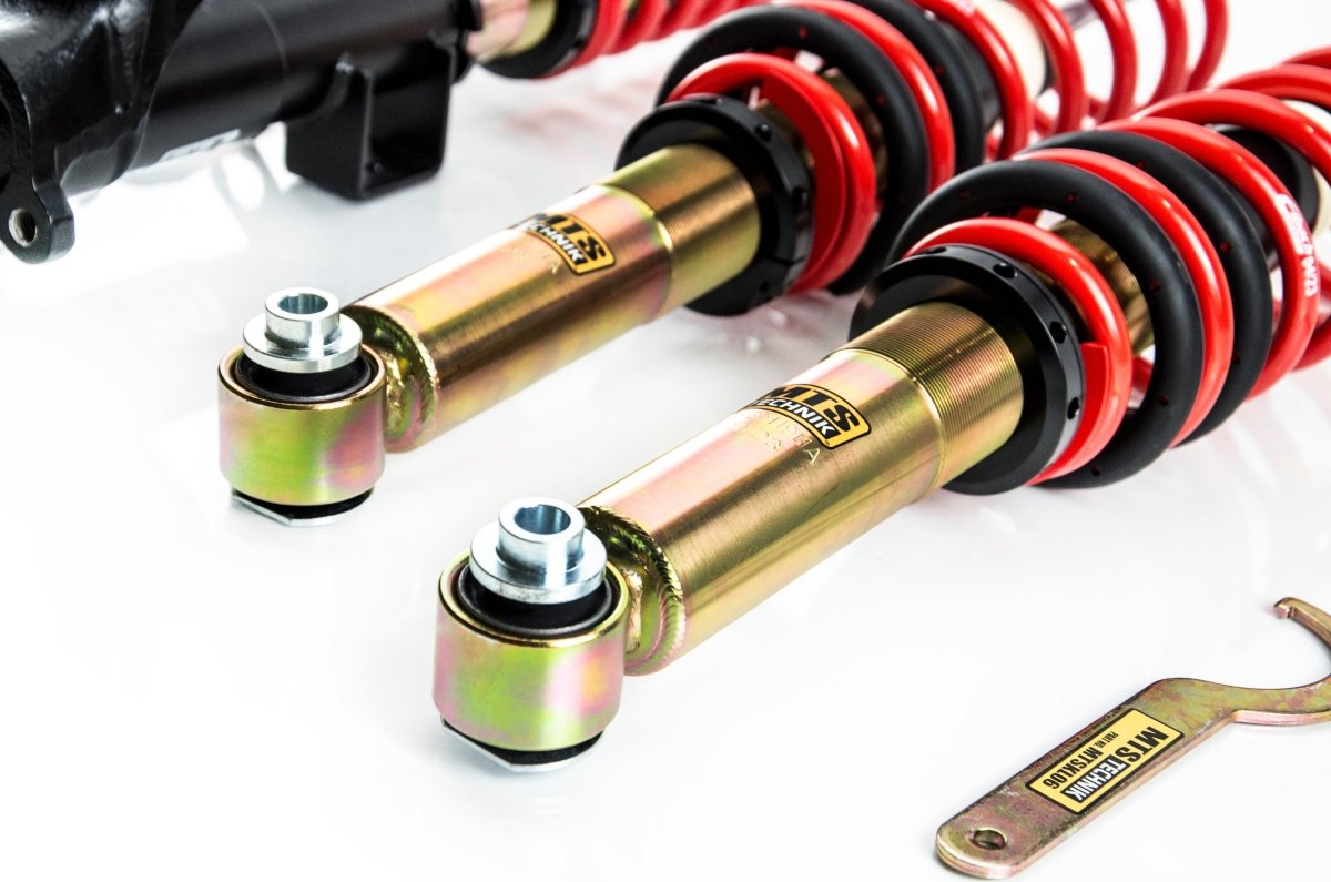 Street Coilover Kit w/ Camber Adjust Top Mounts (Gold) - Weld - In for BMW 5 (E34) - MTS Technik UK - mtsgwbm81-bmw-5-e34