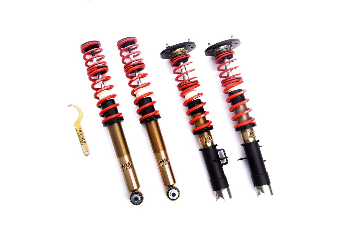 Street Coilover Kit w/ Camber Adjust Top Mounts (Gold) - Weld - In for BMW 6 (E24) - MTS Technik UK - mtsgwbm19-bmw-6-e24