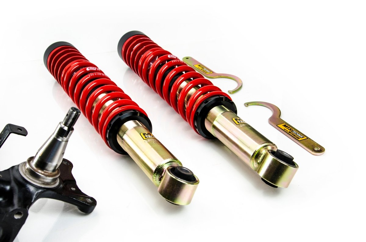 Street Coilover Kit w/ Camber Adjust Top Mounts (Gold) - Weld - In for BMW 7 (E23) - MTS Technik UK - mtsgwbm91-bmw-7-e23