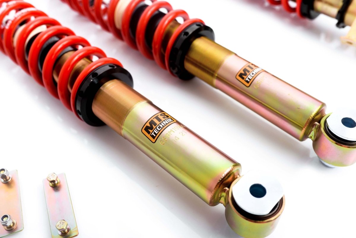 Street Coilover Kit w/ Camber Adjust Top Mounts (Gold) - Weld - In for BMW 7 (E23) - MTS Technik UK - mtsgwbm87-bmw-7-e23