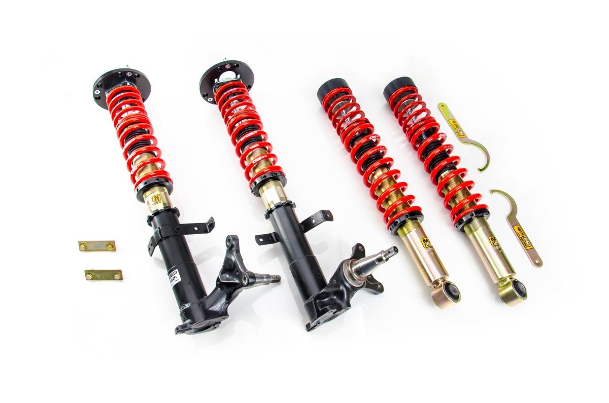 Street Coilover Kit w/ Camber Adjust Top Mounts (Gold) - Weld - In for BMW 7 (E23) - MTS Technik UK - mtsgwbm91-bmw-7-e23