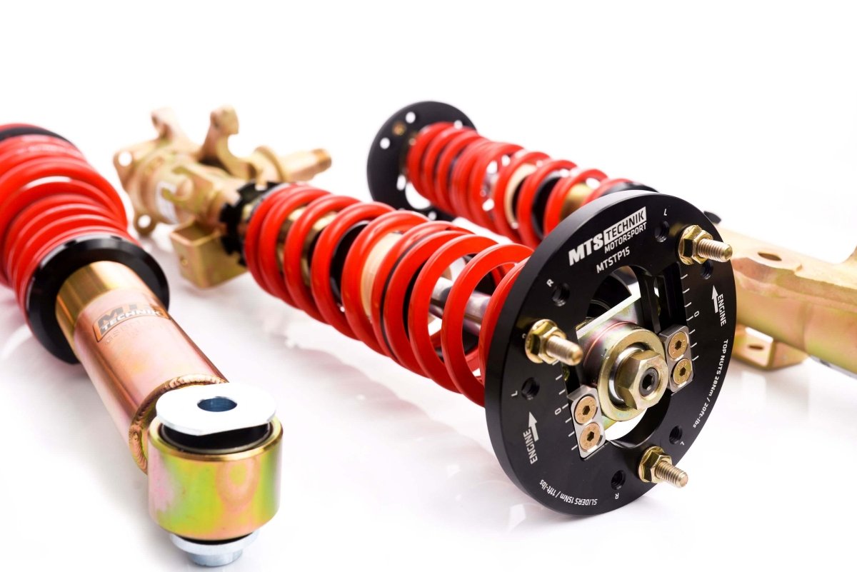 Street Coilover Kit w/ Camber Adjust Top Mounts (Gold) - Weld - In for BMW 7 (E32) - MTS Technik UK - mtsgwbm86-bmw-7-e32