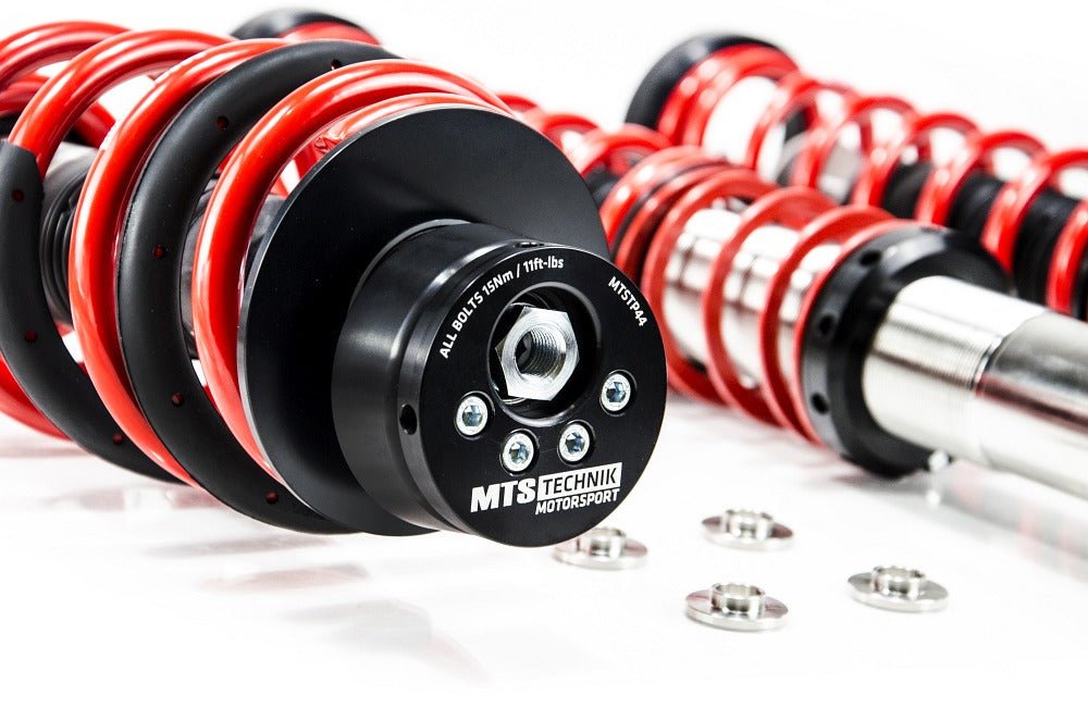 XMTSGWAU69 Street Coilover Kit w/ Camber Adjust Top Mounts (Inox) for Audi 80 B3 Saloon (89/8A) - MTS Technik UK - xmtsgwau69-audi-80-b3-saloon-898a