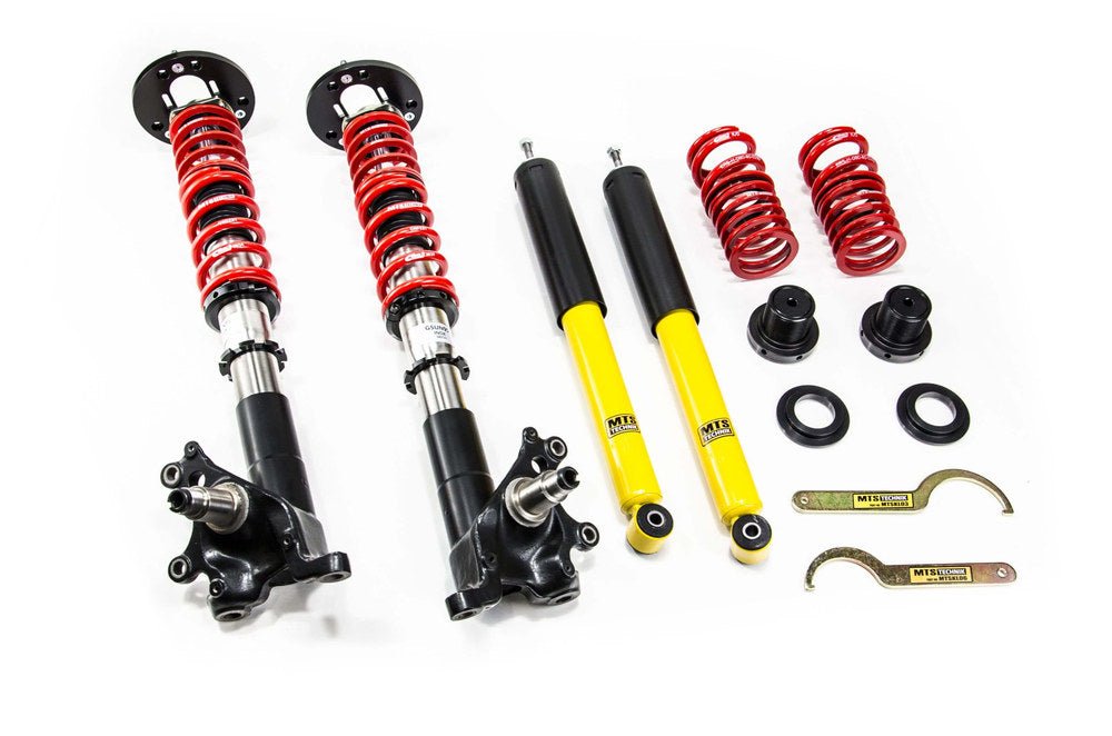 XMTSGWBM80-S Stance Coilover Kit w/ Camber Adjust Top Mounts (Inox) for BMW 3 (E30) - MTS Technik UK - xmtsgwbm80-s-bmw-3-e30