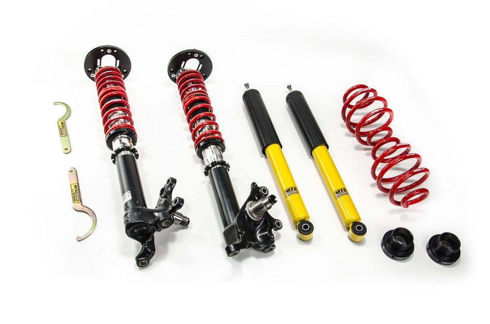 XMTSGWBM82 Street Coilover Kit w/ Camber Adjust Top Mounts (Inox) for BMW 3 Convertible (E30) - MTS Technik UK - xmtsgwbm82-bmw-3-convertible-e30