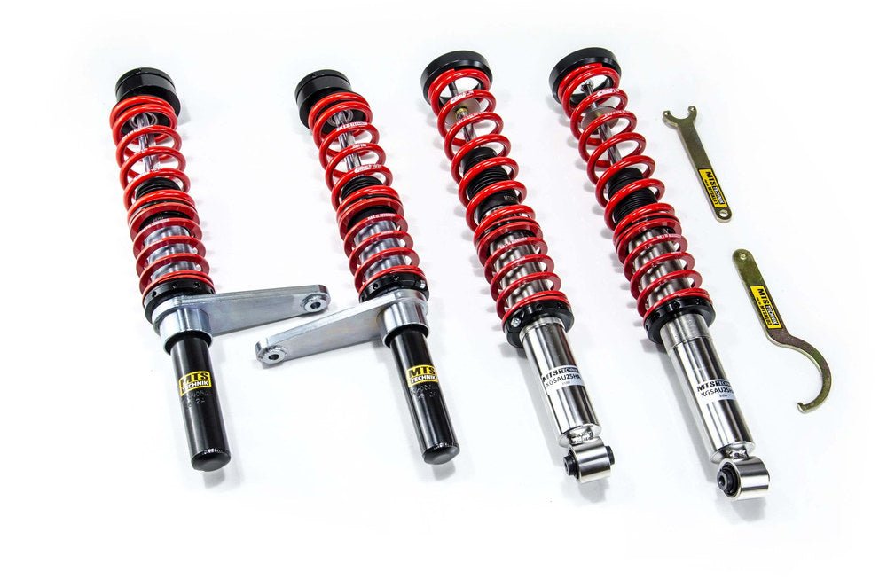 XMTSGWVW112 Street Coilover Kit w/ Camber Adjust Top Mounts (Inox) for Audi COUPE B2 (81/85) - MTS Technik UK - xmtsgwvw112-audi-coupe-b2-8185
