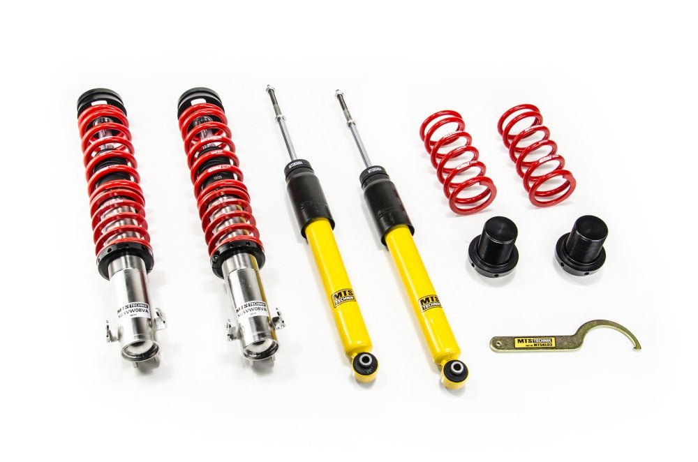 XMTSGWVW126 Street Coilover Kit w/ Camber Adjust Top Mounts (Inox) for Volkswagen LUPO I (6X1/6E1) - MTS Technik UK - xmtsgwvw126-volkswagen-lupo-i-6x16e1