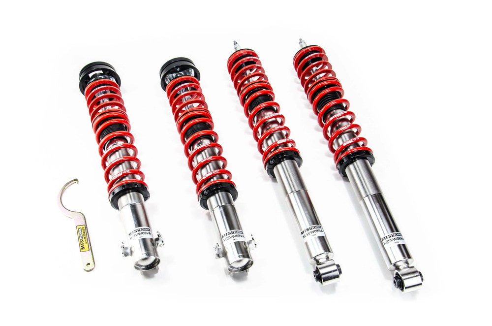 XMTSGWVW86-C Comfort Coilover Kit w/ Camber Adjust Top Mounts (Inox) for Volkswagen CORRADO (53I) - MTS Technik UK - xmtsgwvw86-c-volkswagen-corrado-53i