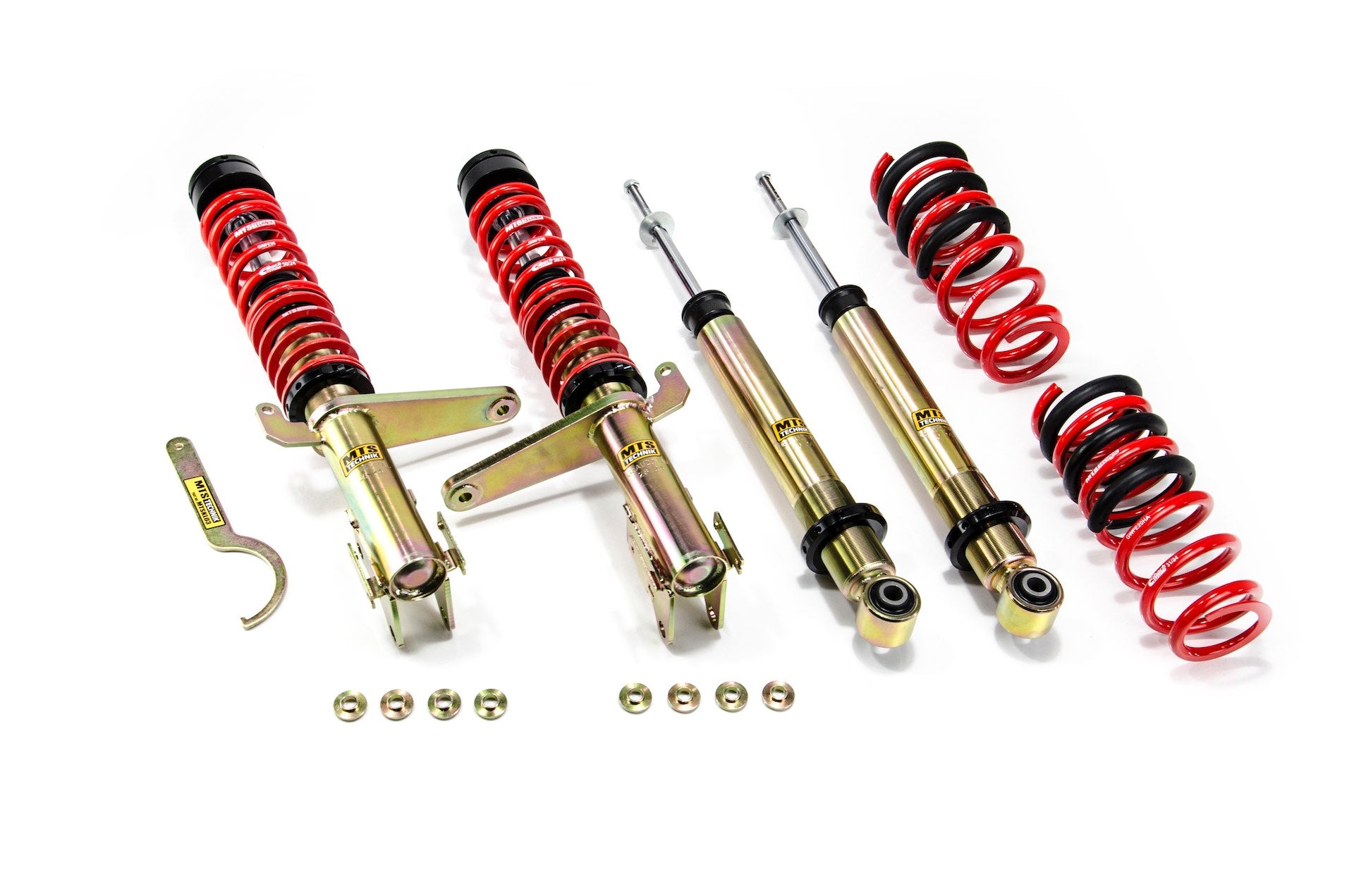 Street Coilover Kit w/ Camber Adjust Top Mounts (Gold) for Audi 80 B4 Saloon (8C)