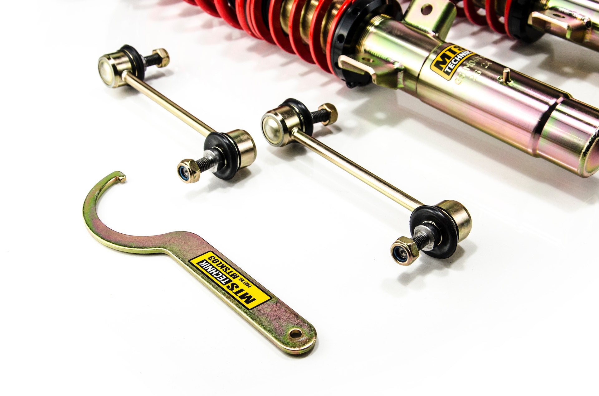 Comfort Coilover Kit w/ Camber Adjust Top Mounts (Gold) for BMW 3 Convertible (E46)