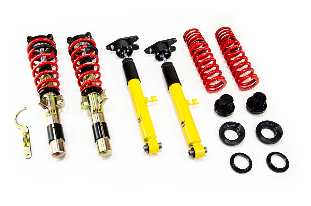 MTSGWBM125 Street Coilover Kit w/ Camber Adjust Top Mounts (Gold) for BMW 4 Convertible (G23/G83)