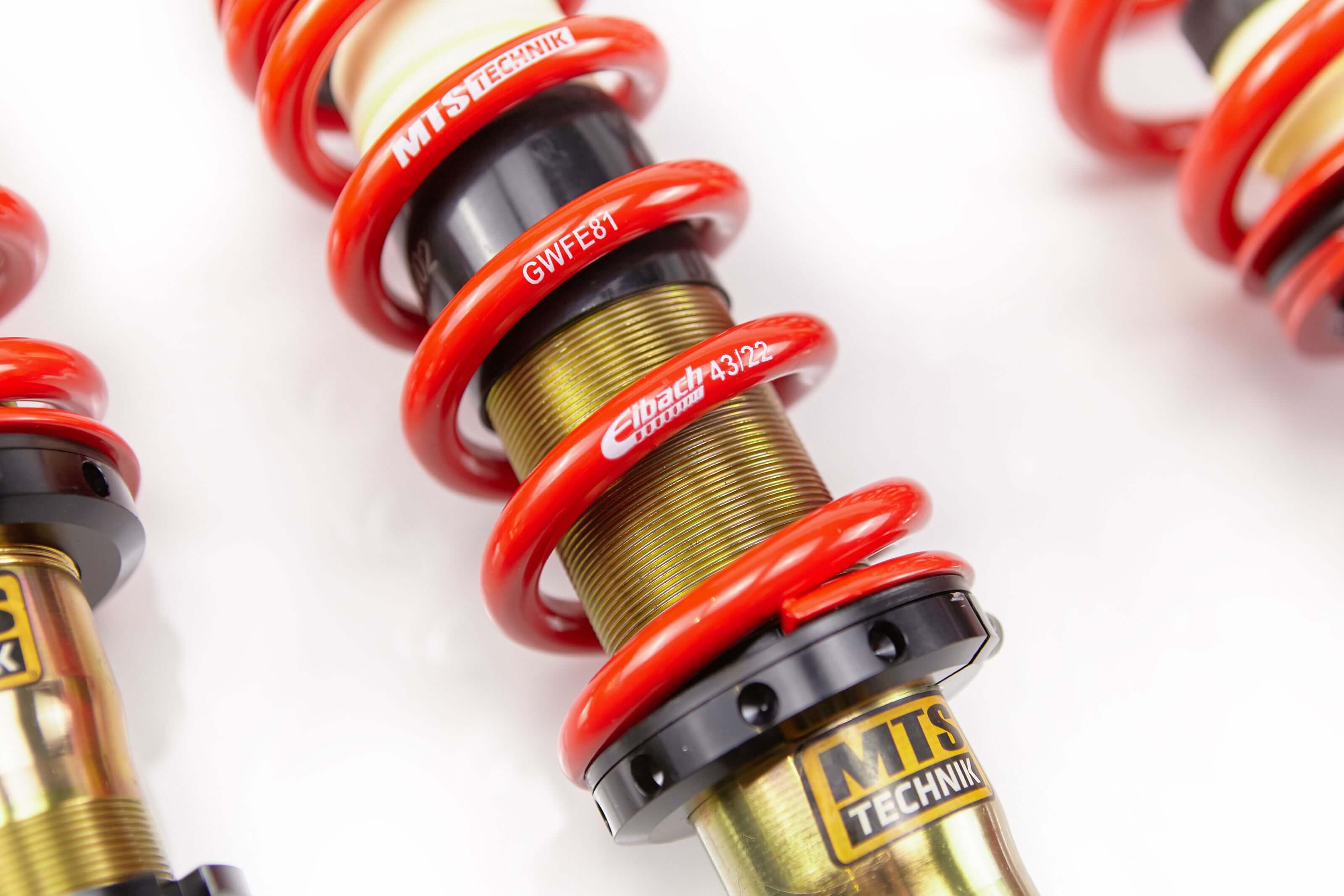 Street Coilover Kit w/ Camber Adjust Top Mounts (Gold) - Weld-In for BMW 7 (E32)