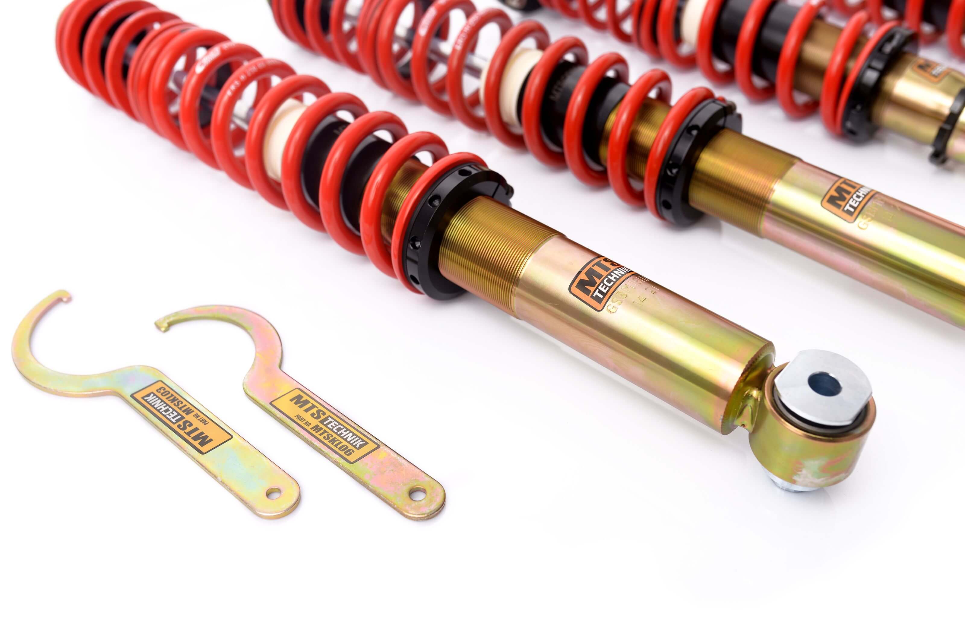 Street Coilover Kit w/ Camber Adjust Top Mounts (Gold) - Weld-In for BMW 7 (E23)