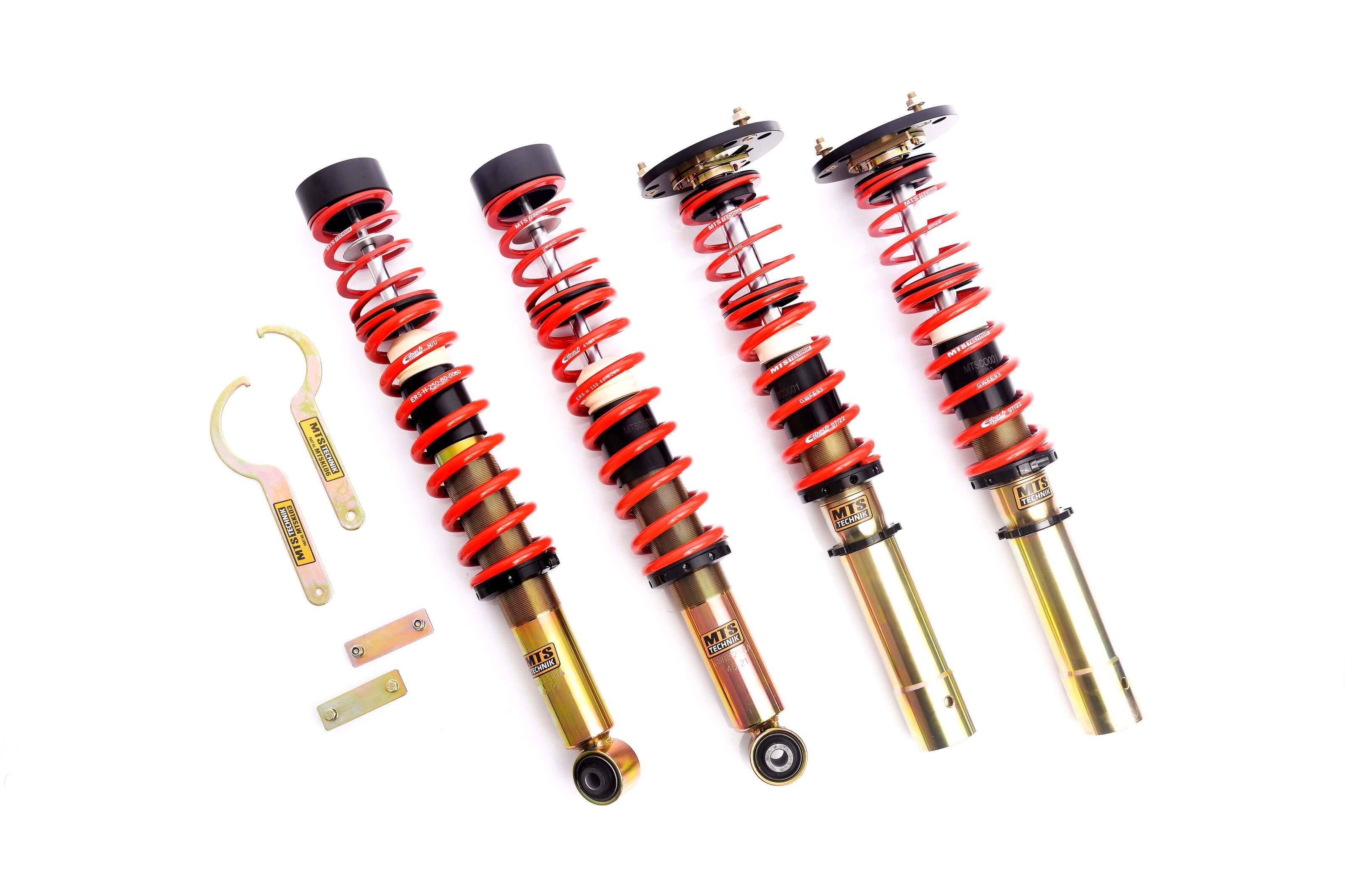 Street Coilover Kit w/ Camber Adjust Top Mounts (Gold) - Weld-In for BMW 7 (E23)