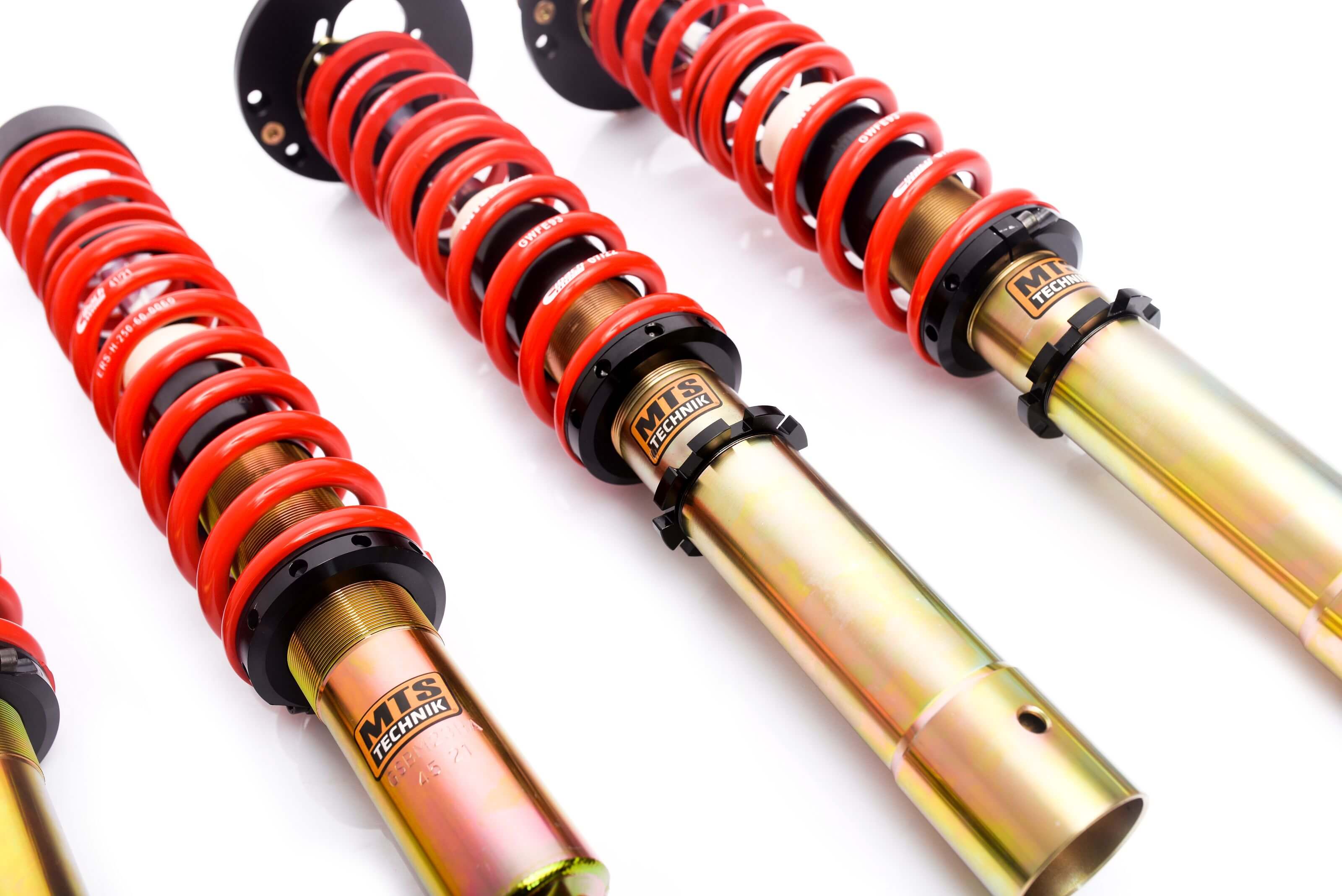 Street Coilover Kit w/ Camber Adjust Top Mounts (Gold) - Weld-In for BMW 7 (E23)