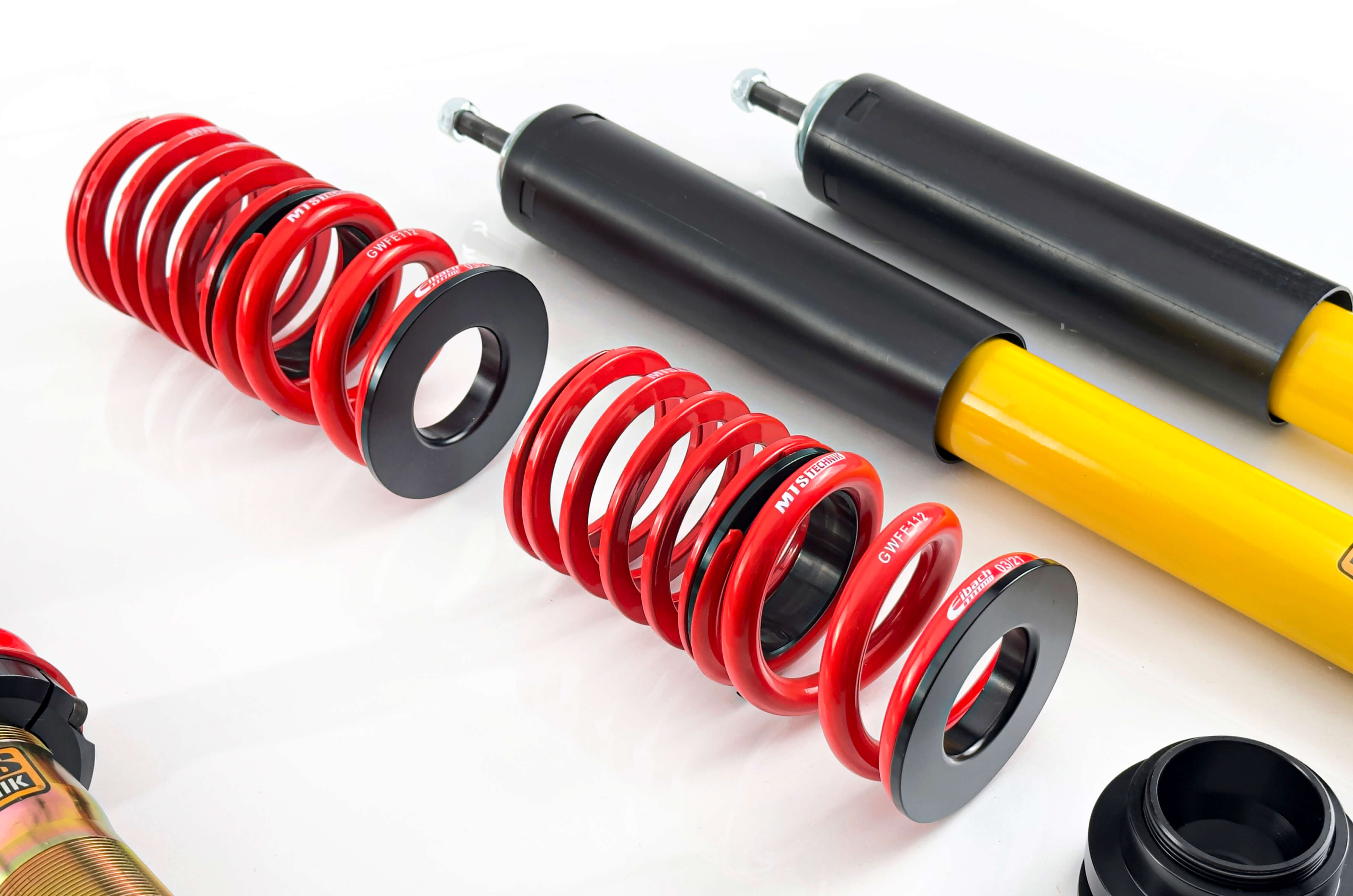 Street Coilover Kit w/ Camber Adjust Top Mounts (Gold) - Weld-In for BMW 3 Convertible (E30)