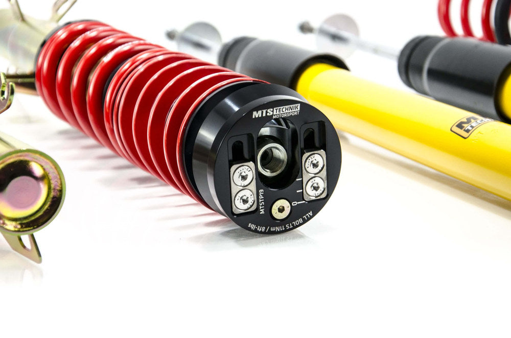 MTSGWVW107 Street Coilover Kit w/ Camber Adjust Top Mounts (Gold) for Volkswagen UP! (12/BL) - 1.0 GTI