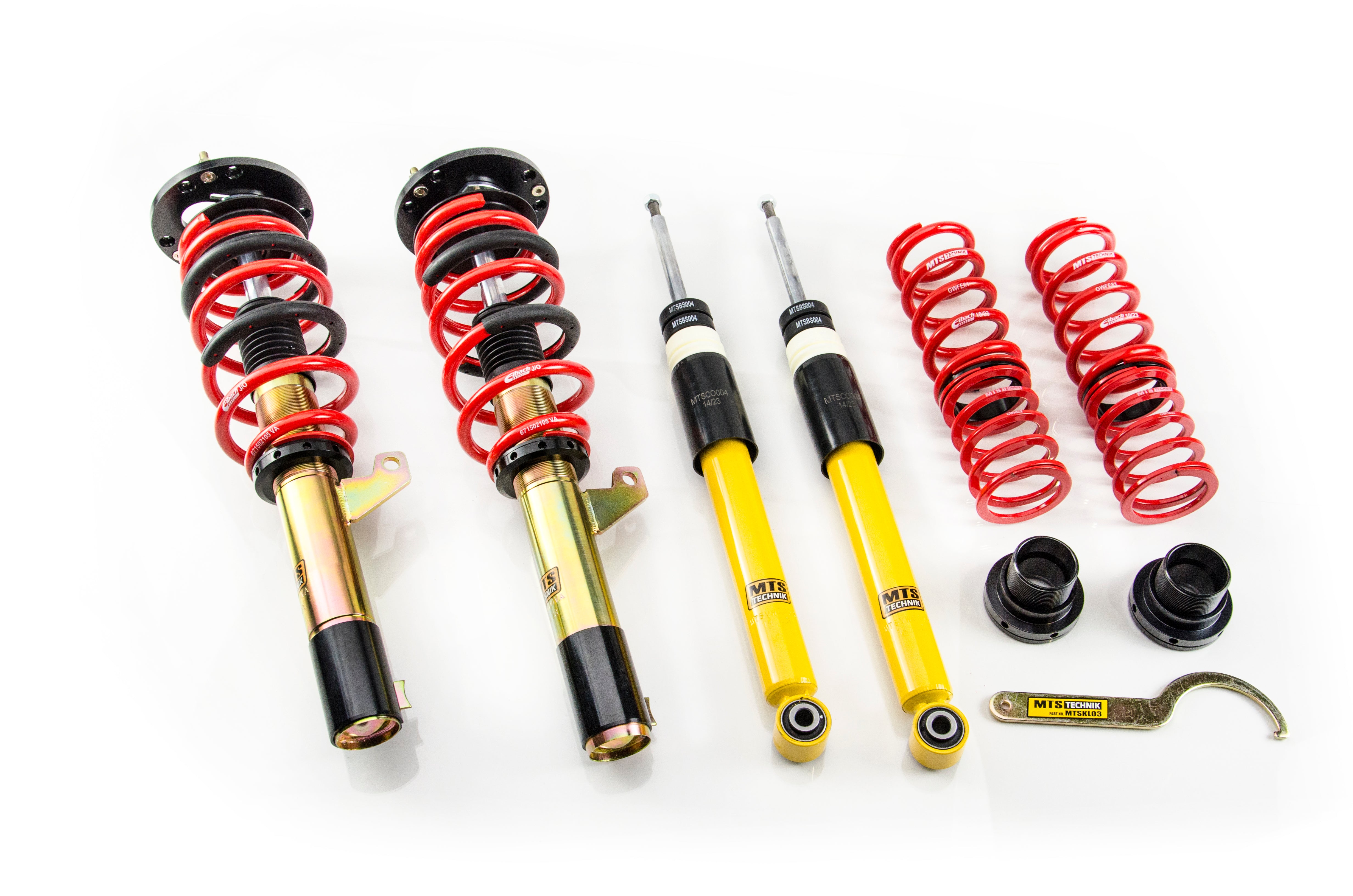 Street Coilover Kit w/ Camber Adjust Top Mounts (Gold) for Volkswagen T-ROC Convertible (AC7/AC8)
