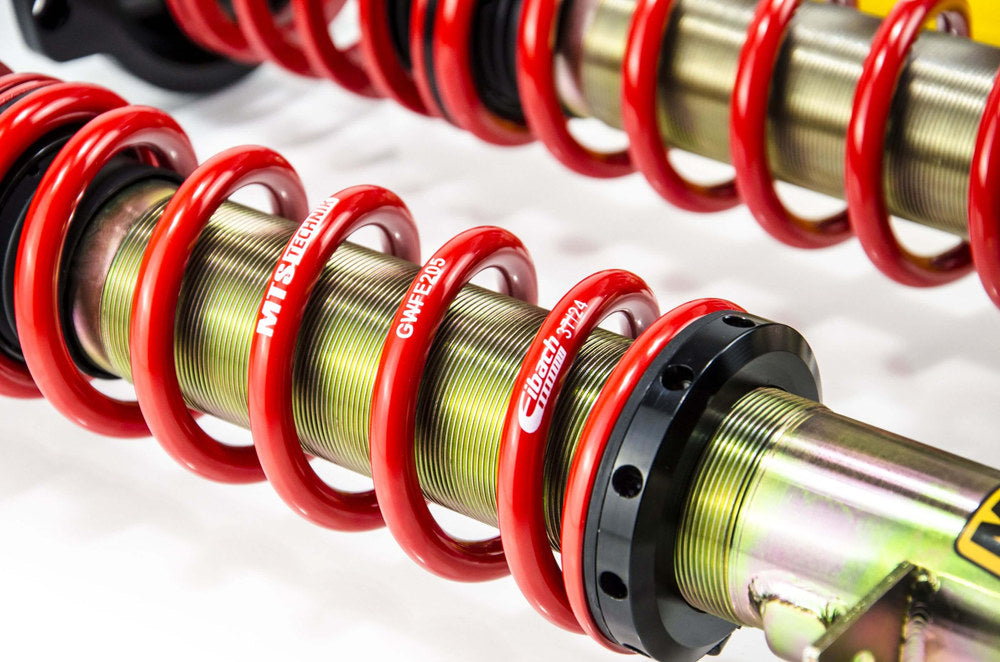 MTSGWVW84 Street Coilover Kit w/ Camber Adjust Top Mounts (Gold) for Volkswagen CADDY I (14)