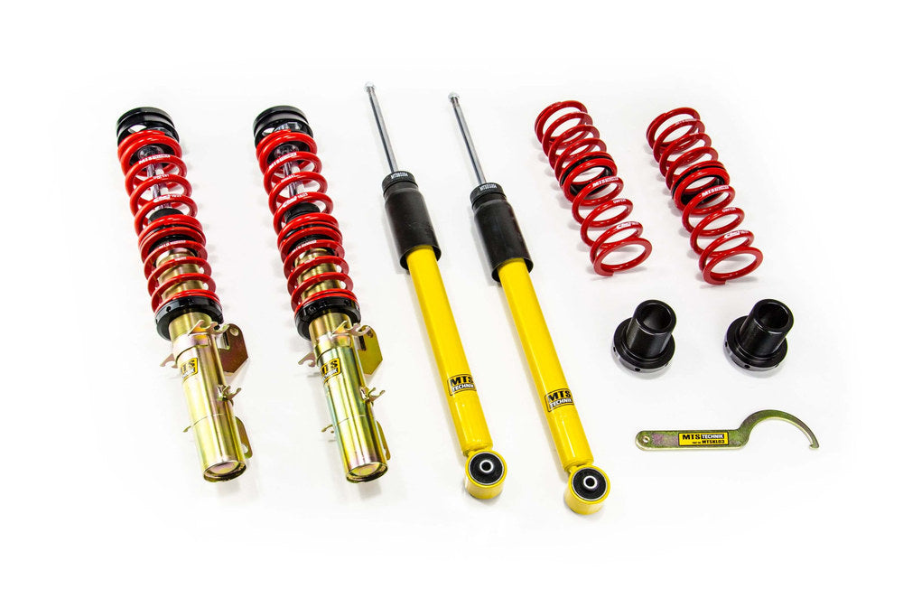 MTSGWVW87-S Stance Coilover Kit w/ Camber Adjust Top Mounts (Gold) for Volkswagen BORA Variant (1J6)