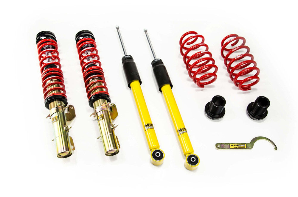 MTSGWVW87 Street Coilover Kit w/ Camber Adjust Top Mounts (Gold) for Skoda OCTAVIA I (1U)