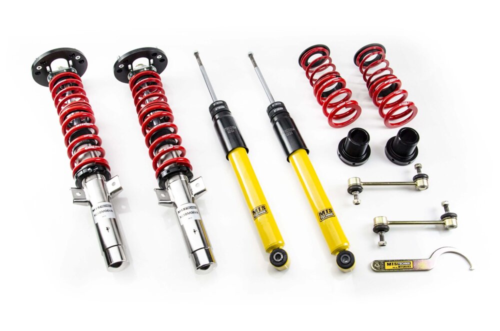 XMTSGWBM118 Street Coilover Kit w/ Camber Adjust Top Mounts (Inox) for BMW 3 Compact (E46)