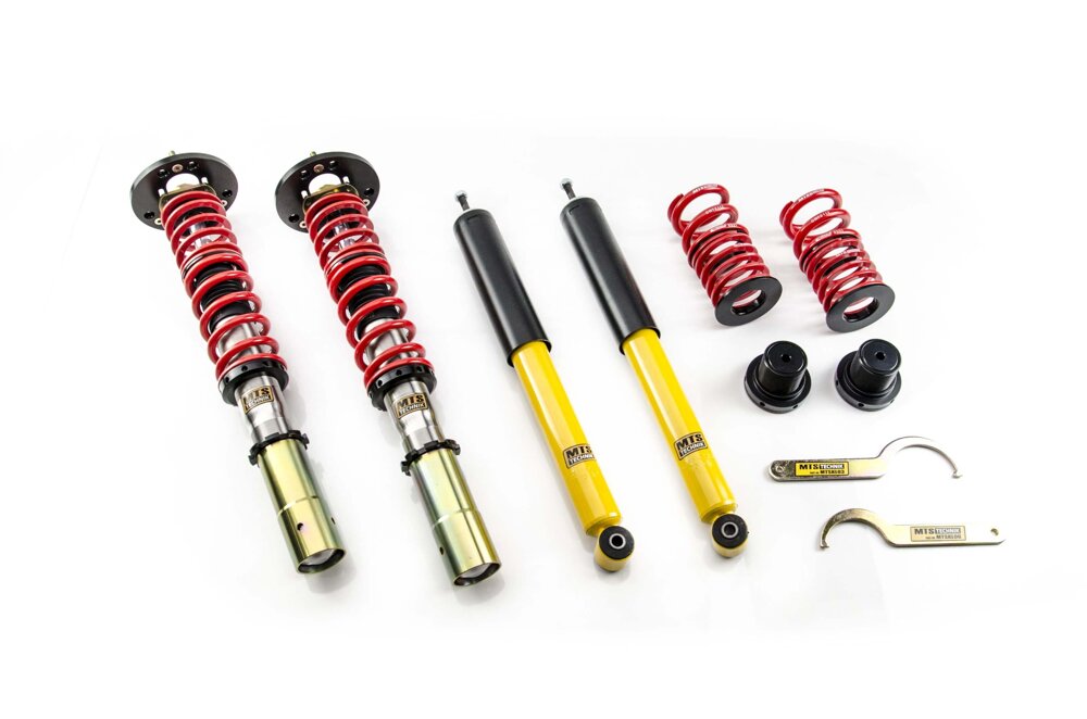 XMTSGWBM15-S Stance Coilover Kit w/ Camber Adjust Top Mounts (Inox) for BMW 3 Convertible (E30)