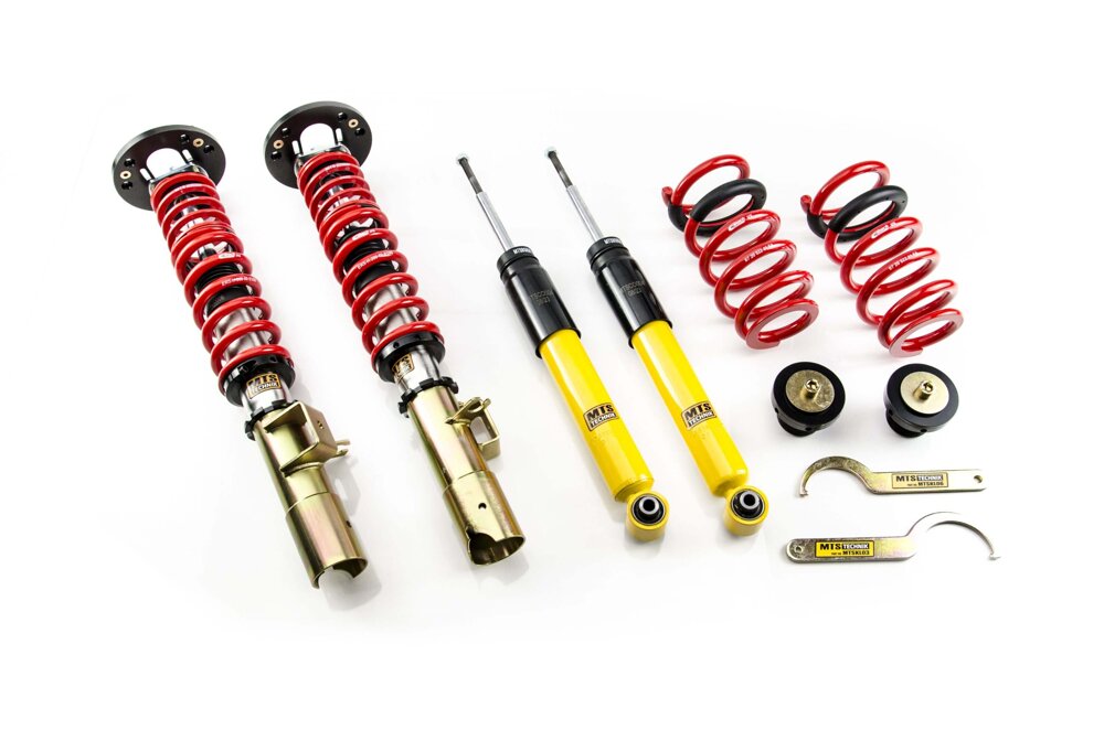 XMTSGWBM48 Street Coilover Kit w/ Camber Adjust Top Mounts (Inox) for BMW 8 (E31)