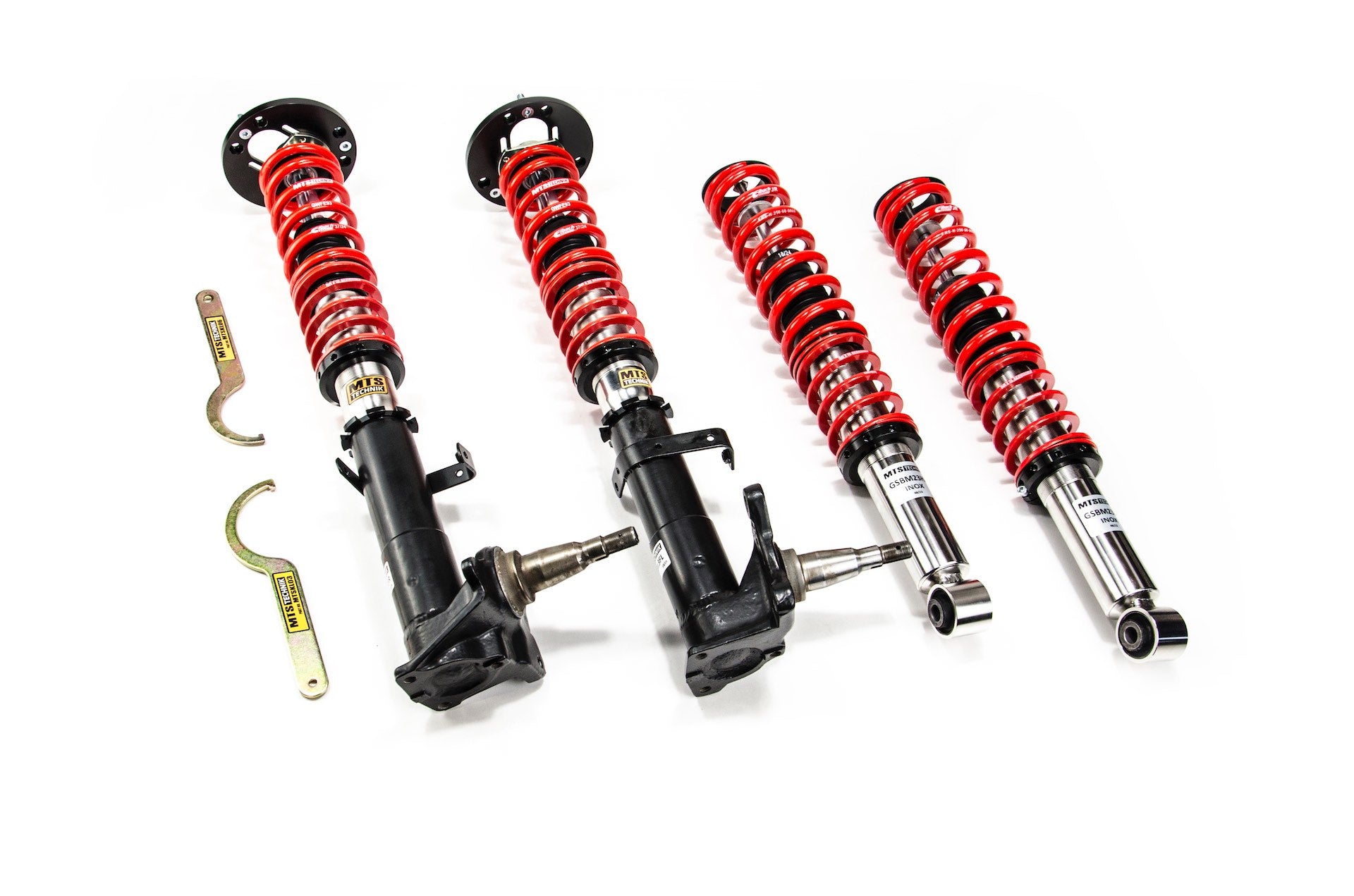 Street Coilover Kit w/ Camber Adjust Top Mounts (Inox) - Weld-In for BMW 2500-3.3 (E3)