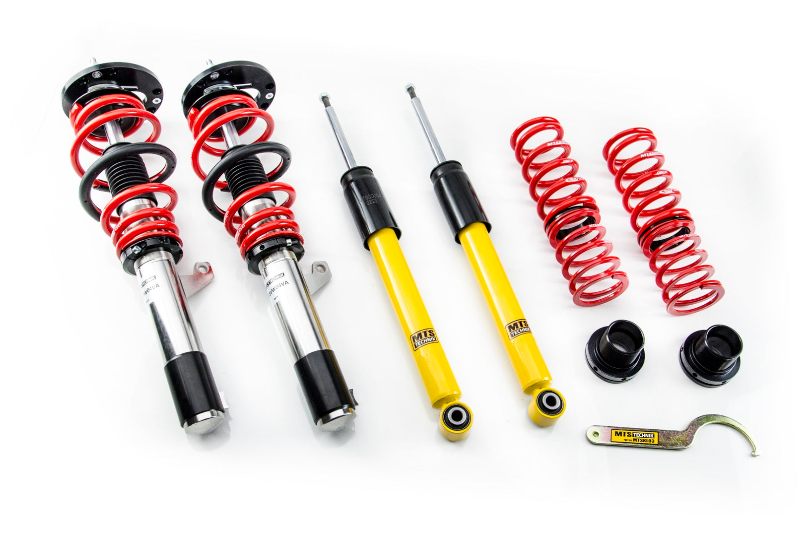 Street Coilover Kit w/ Camber Adjust Top Mounts (Gold) for Audi A3 (8P)