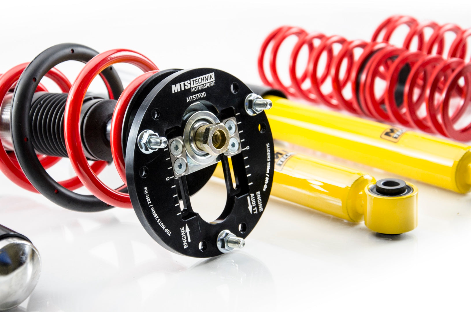 Street Coilover Kit w/ Camber Adjust Top Mounts (Gold) for Audi A3 (8P)