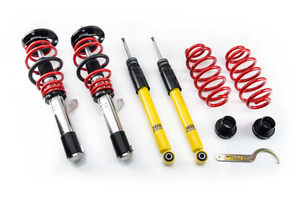 XMTSGWVW92 Street Coilover Kit w/ Camber Adjust Top Mounts (Inox) for Volkswagen GOLF V (1K1)