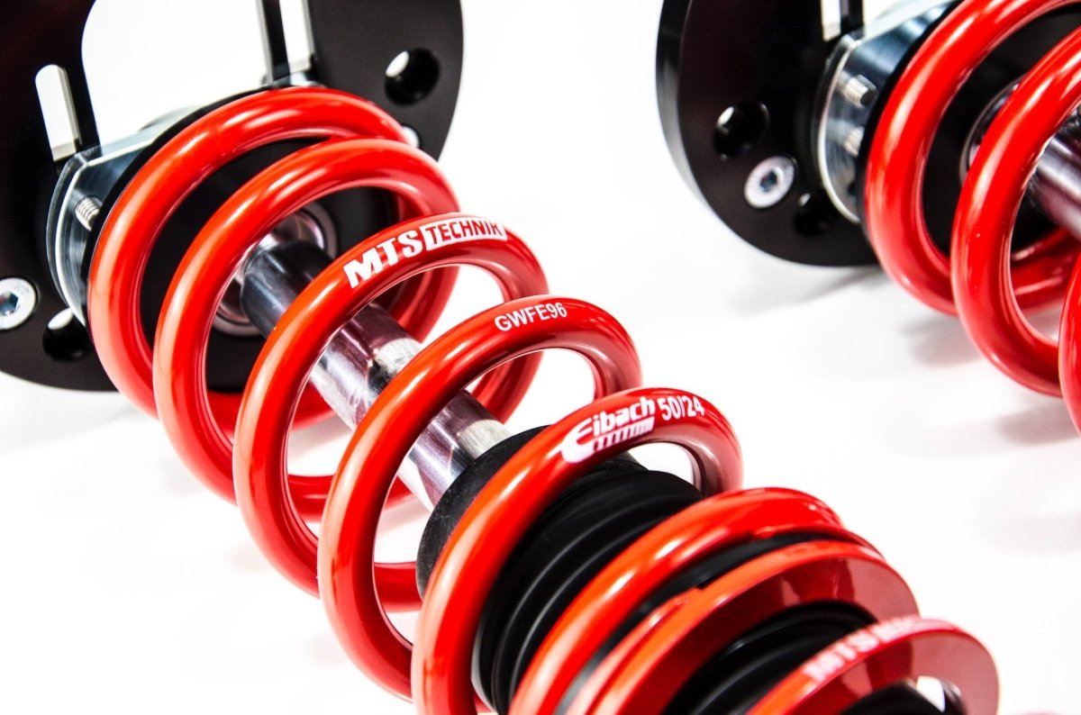 Comfort Coilover Kit w/ Camber Adjust Top Mounts (Gold) for BMW 3 Convertible (E46) - MTS Technik UK - mtsgwbm100-c-bmw-3-convertible-e46