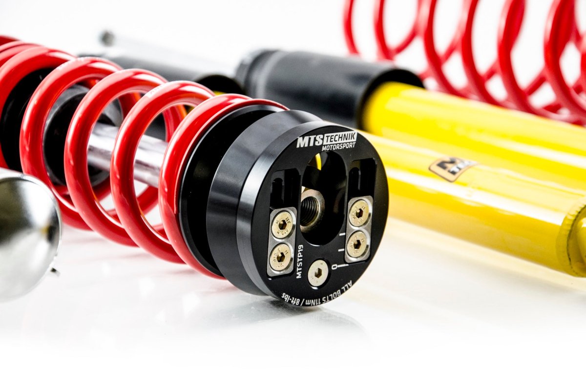 Comfort Coilover Kit w/ Camber Adjust Top Mounts (Gold) for Volkswagen BORA Variant (1J6) - MTS Technik UK - mtsgwvw87-c-volkswagen-bora-variant-1j6