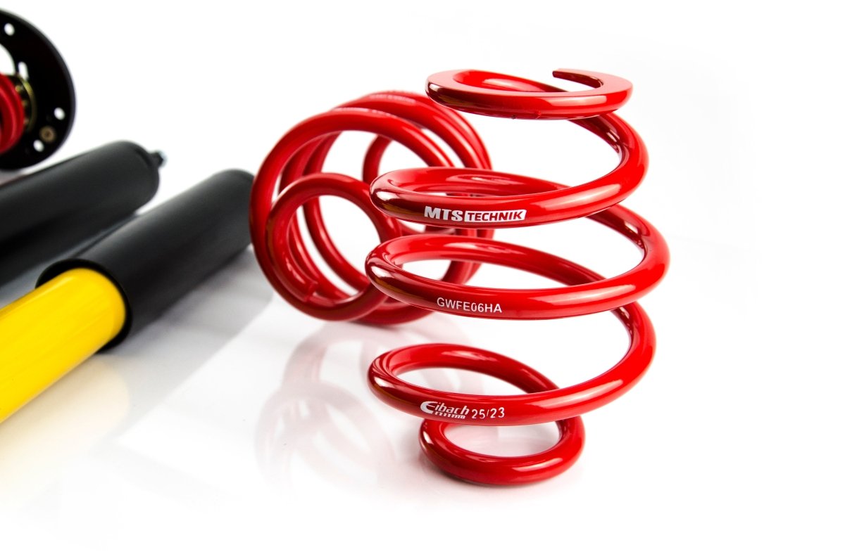 Comfort Coilover Kit w/ Camber Adjust Top Mounts (Gold) - Weld - In for BMW 3 Convertible (E30) - MTS Technik UK - mtsgwbm105-c-bmw-3-convertible-e30