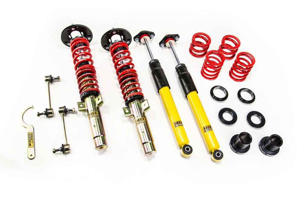 MTSGWBM100-S Stance Coilover Kit w/ Camber Adjust Top Mounts (Gold) for BMW 3 Compact (E46) - MTS Technik UK - mtsgwbm100-s-bmw-3-compact-e46
