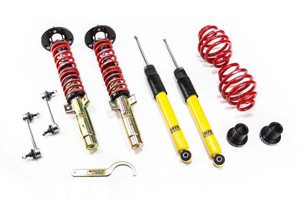 MTSGWBM118-C Comfort Coilover Kit w/ Camber Adjust Top Mounts (Gold) for BMW 3 Touring (E46) - MTS Technik UK - mtsgwbm118-c-bmw-3-touring-e46
