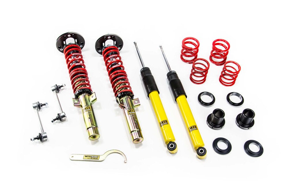 MTSGWBM118 Street Coilover Kit w/ Camber Adjust Top Mounts (Gold) for BMW 3 Convertible (E46) - MTS Technik UK - mtsgwbm118-bmw-3-convertible-e46