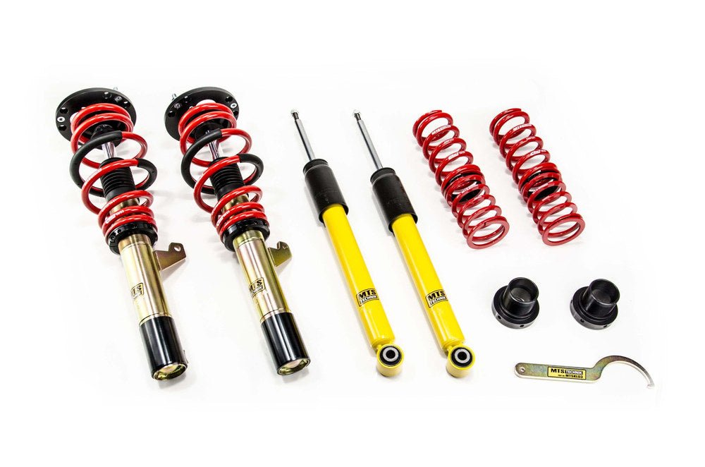MTSGWVW91-S Stance Coilover Kit w/ Camber Adjust Top Mounts (Gold) for Volkswagen JETTA IV (16/AV) - MTS Technik UK - mtsgwvw91-s-volkswagen-jetta-iv-16av