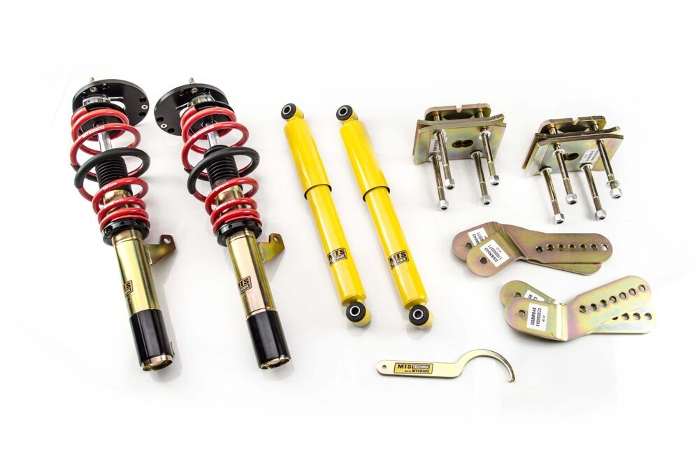 MTSGWVW98 Street Coilover Kit w/ Camber Adjust Top Mounts (Gold) for Volkswagen CADDY Mk3 MPV (2K/2C) - MTS Technik UK - mtsgwvw98-volkswagen-caddy-mk3-mpv-2k2c