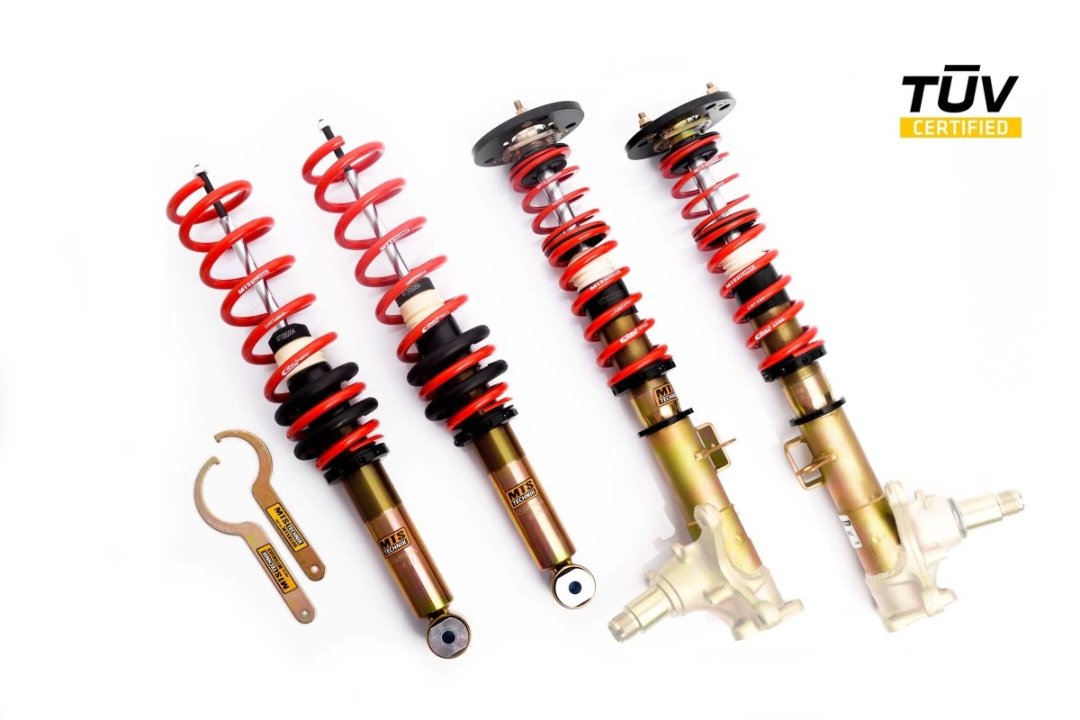 Stance Coilover Kit w/ Camber Adjust Top Mounts (Gold) - Weld - In for BMW 5 (E34) - MTS Technik UK - mtsgwbm81-s-bmw-5-e34