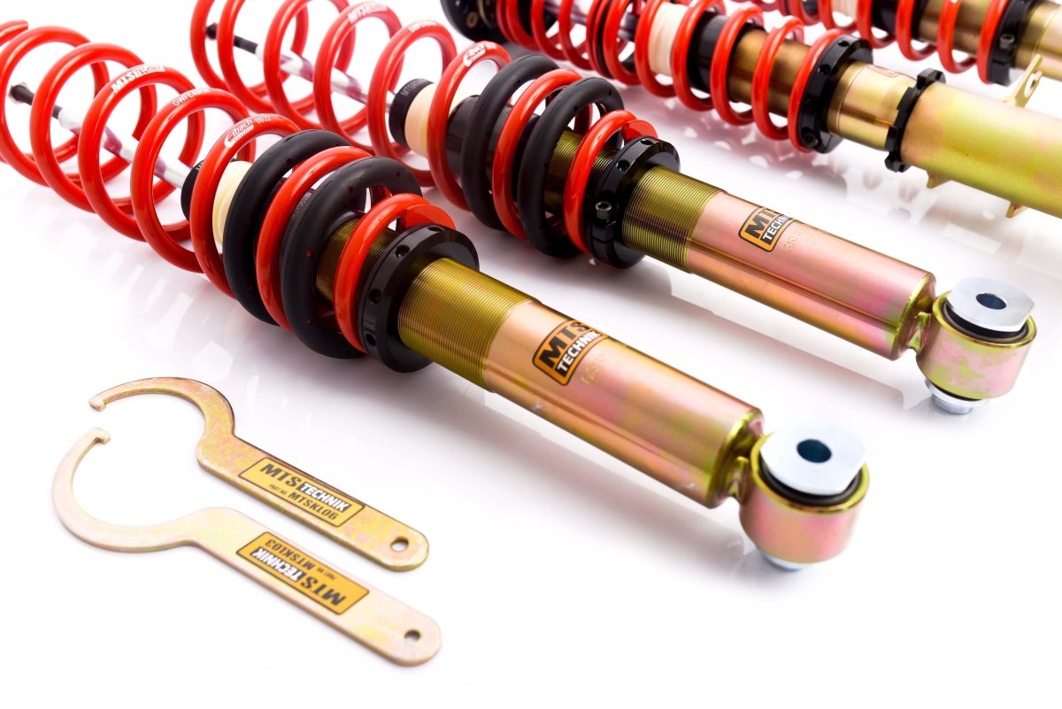 Stance Coilover Kit w/ Camber Adjust Top Mounts (Gold) - Weld - In for BMW 5 Touring (E34) - MTS Technik UK - mtsgwbm81-s-bmw-5-touring-e34