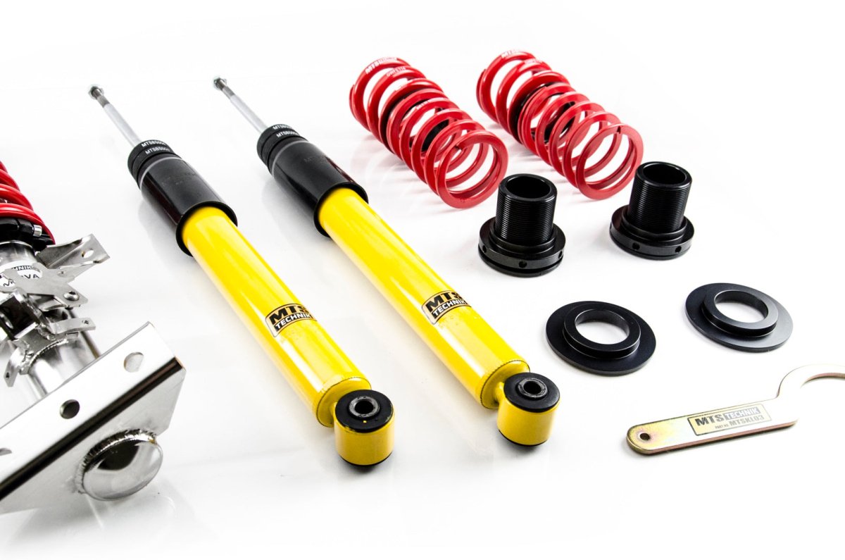 Stance Coilover Kit w/ Camber Adjust Top Mounts (Inox) for BMW 3 Coupe (E36) - MTS Technik UK - xmtsgwbm116-s-bmw-3-coupe-e36