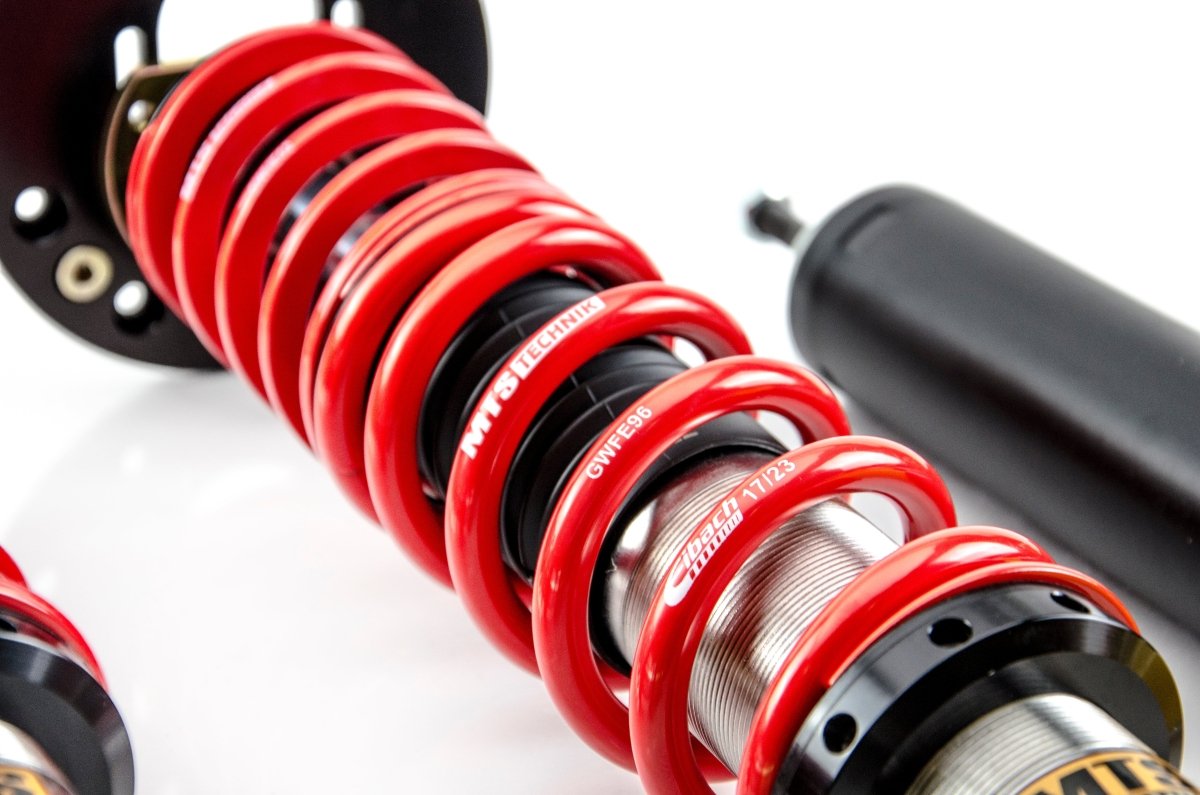 Stance Coilover Kit w/ Camber Adjust Top Mounts (Inox) - Weld - In for BMW 3 Convertible (E30) - MTS Technik UK - xmtsgwbm102-s-bmw-3-convertible-e30