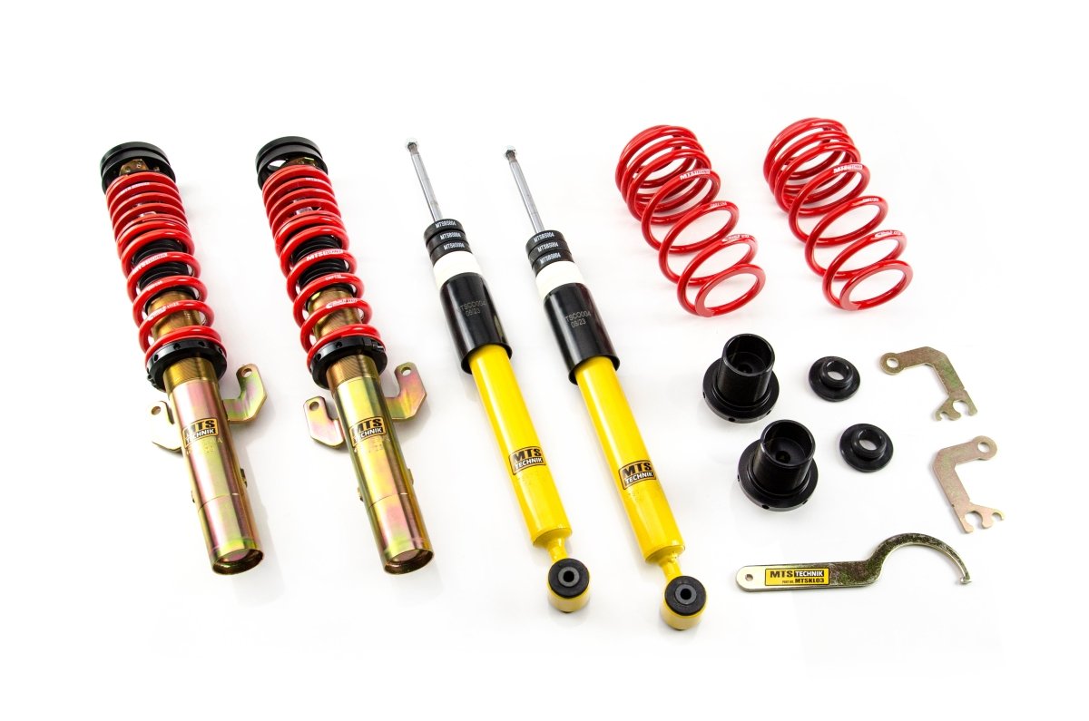 Street Coilover Kit w/ Camber Adjust Top Mounts (Gold) for Audi A1 Sportback (8X) - MTS Technik UK - mtsgwvw97-audi-a1-sportback-8x