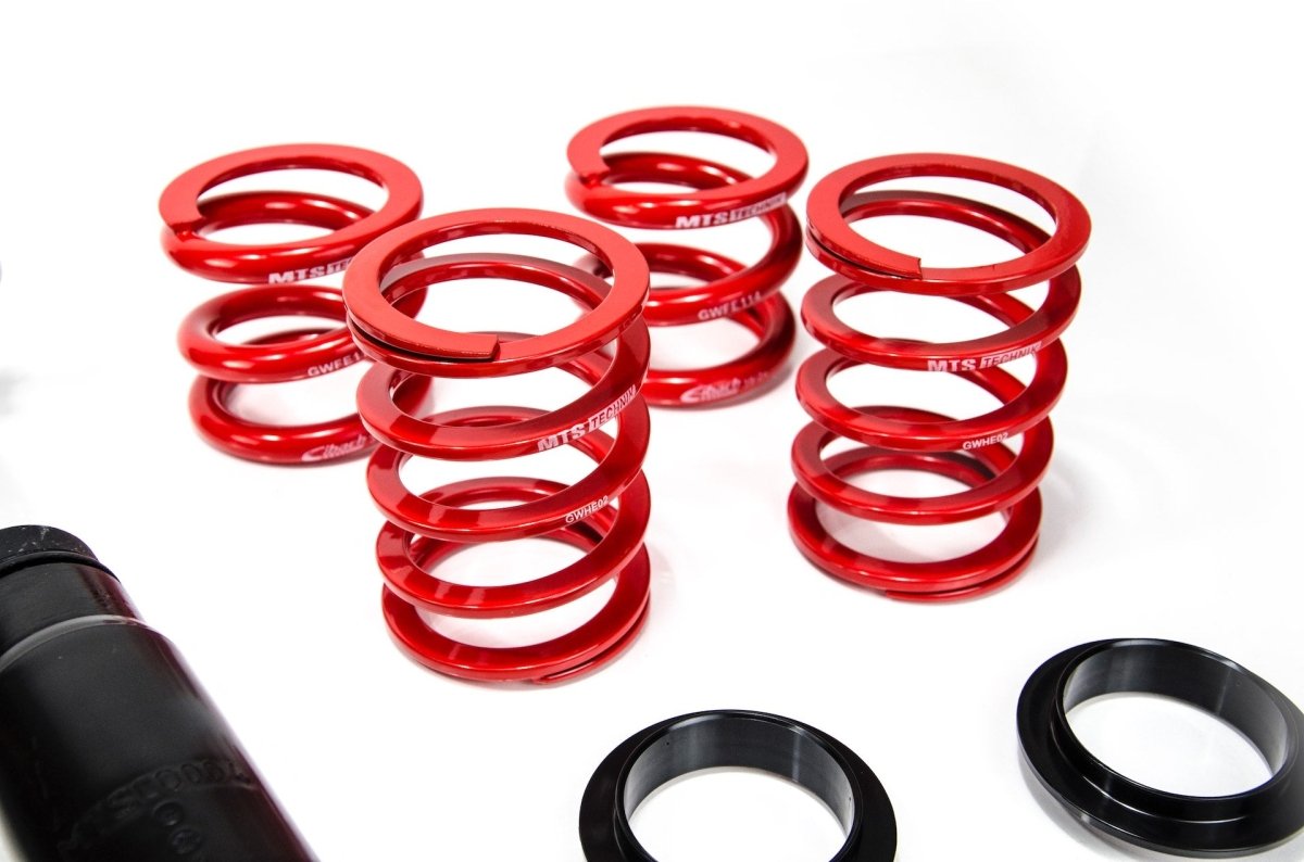 Street Coilover Kit w/ Camber Adjust Top Mounts (Gold) for BMW 3 Compact (E46) - MTS Technik UK - mtsgwbm100-bmw-3-compact-e46