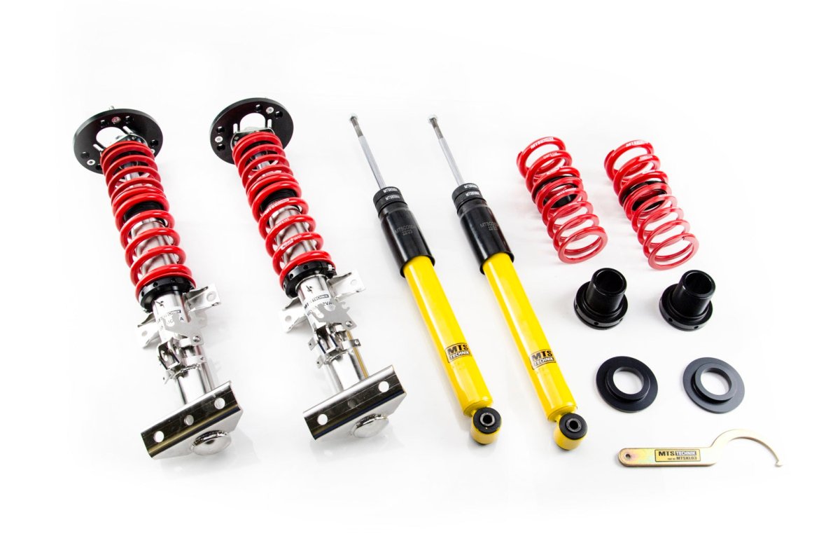 Street Coilover Kit w/ Camber Adjust Top Mounts (Gold) for BMW 3 Coupe (E36) - MTS Technik UK - mtsgwbm116-bmw-3-coupe-e36