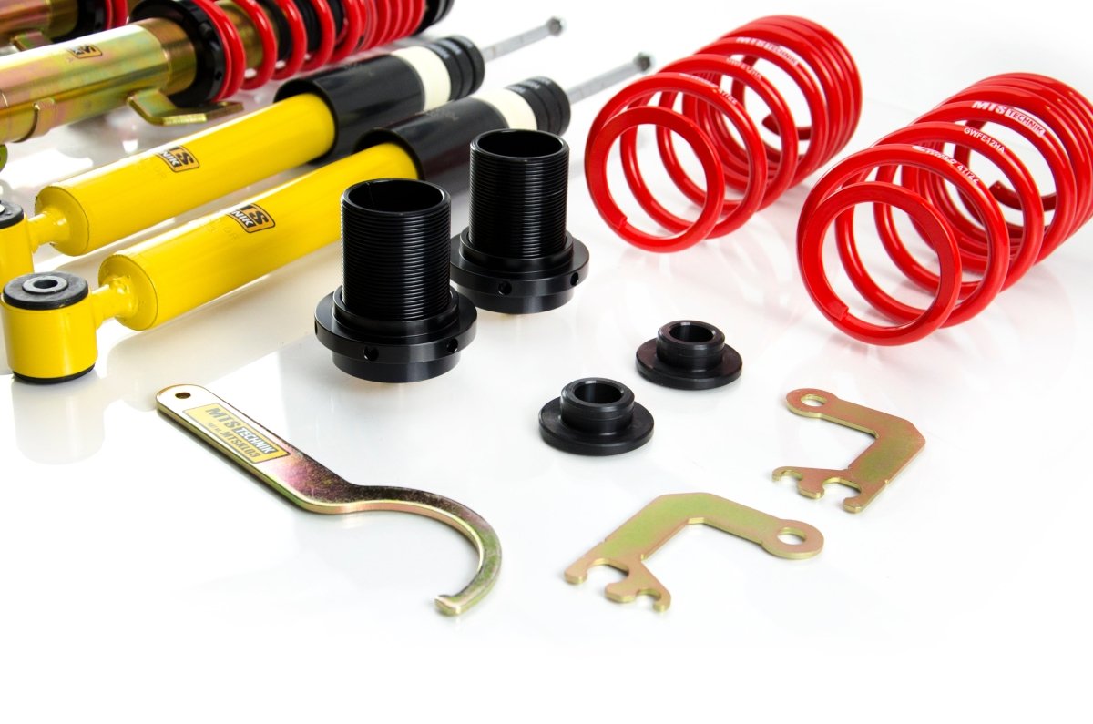Street Coilover Kit w/ Camber Adjust Top Mounts (Gold) for Skoda FABIA Mk2 (542) - MTS Technik UK - mtsgwvw97-skoda-fabia-mk2-542