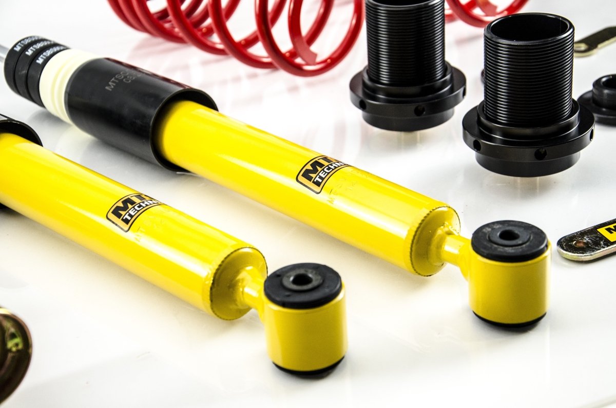 Street Coilover Kit w/ Camber Adjust Top Mounts (Gold) for Skoda FABIA Mk2 (542) - MTS Technik UK - mtsgwvw97-skoda-fabia-mk2-542